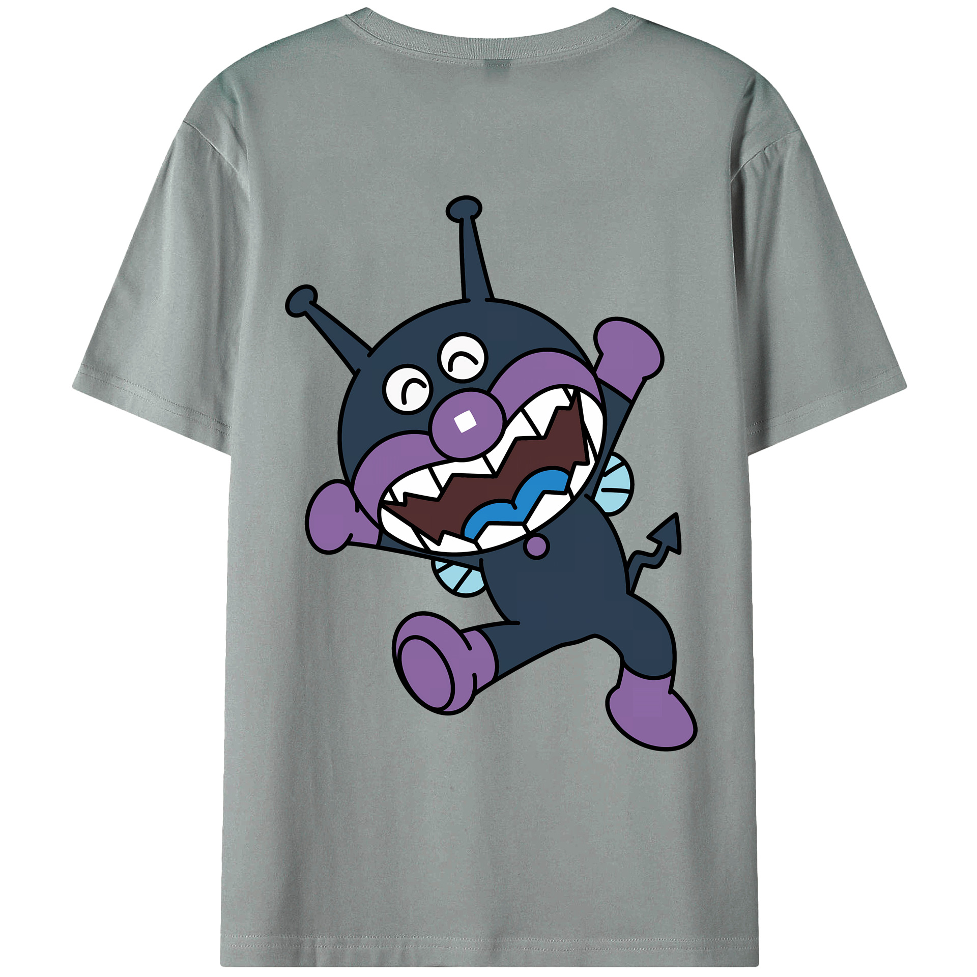 （画像用） アンパンマン Anpanman 綿100％ メンズ半袖Tシャツ（バックプリント） 通気性